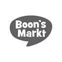 logo back and white Boon's markt